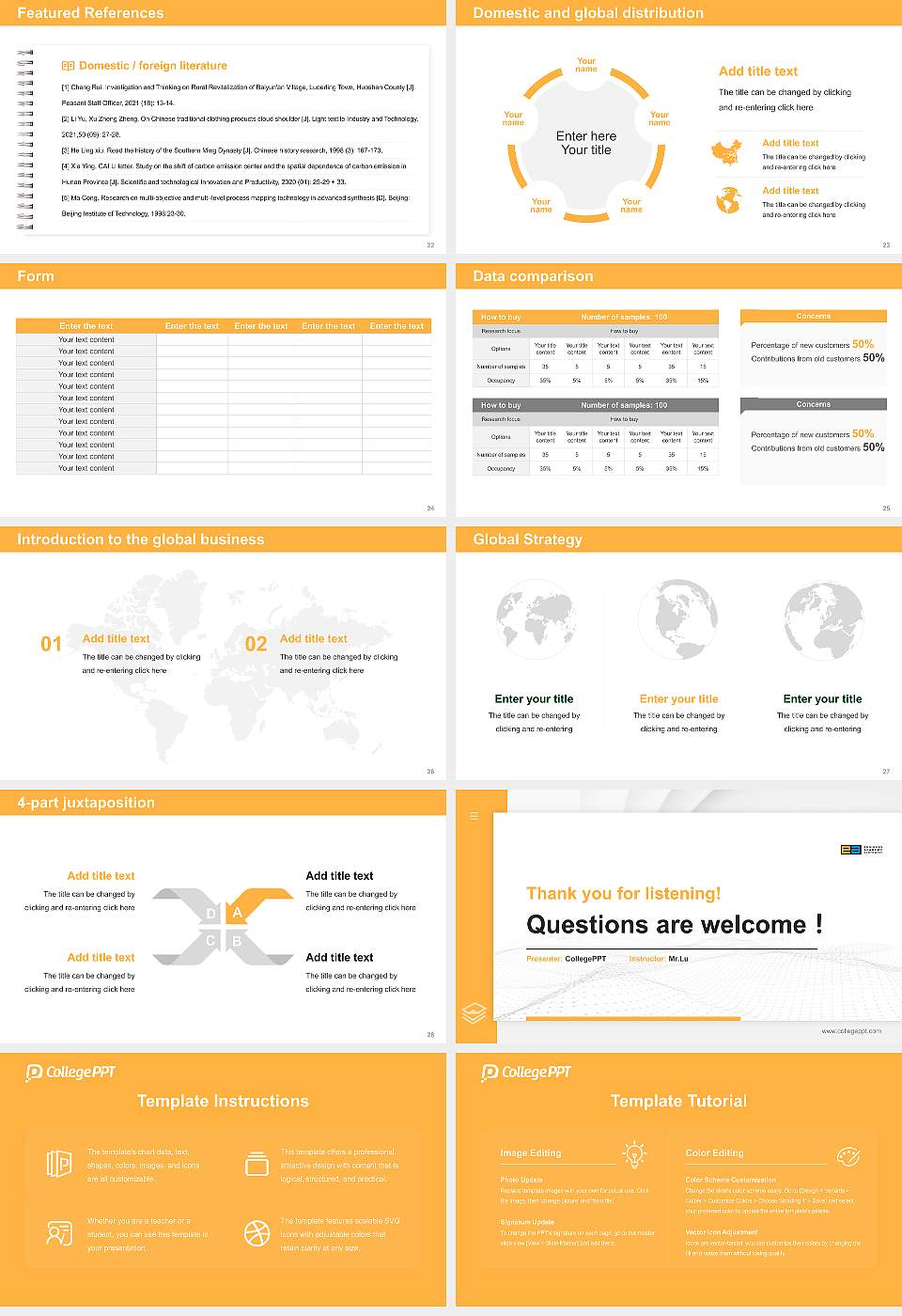 EA Business Academy SouthWest Thesis Proposal/Graduation Defense PPT Template16:9 ratio PPT effect preview image4
