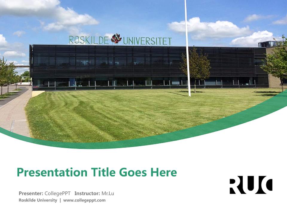 Roskilde University Course/Courseware Creation PPT Template4:3 ratio PPT effect preview image5