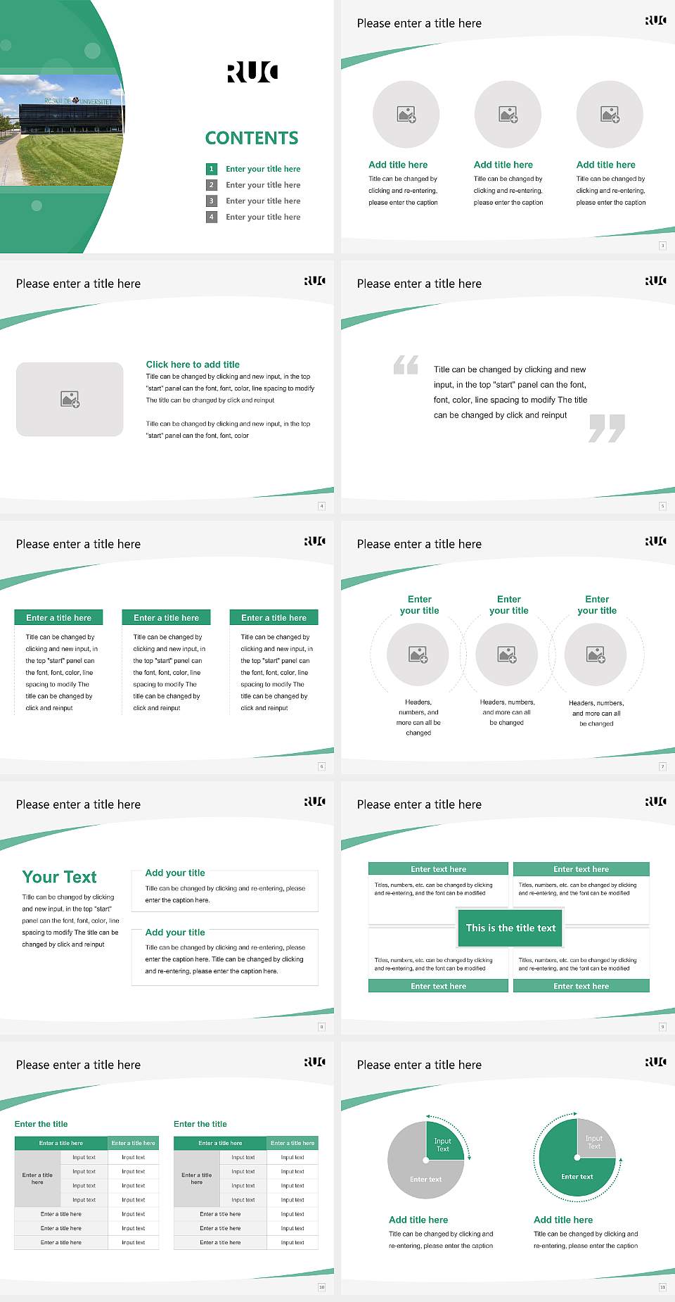 Roskilde University Course/Courseware Creation PPT Template4:3 ratio PPT effect preview image2