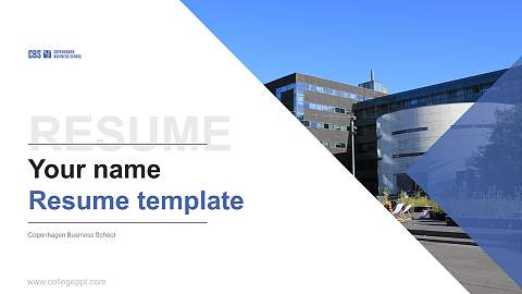 Copenhagen Business School Resume PPT Template