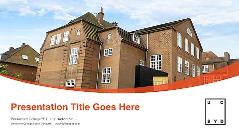 University College South Denmark Course/Courseware Creation PPT Template