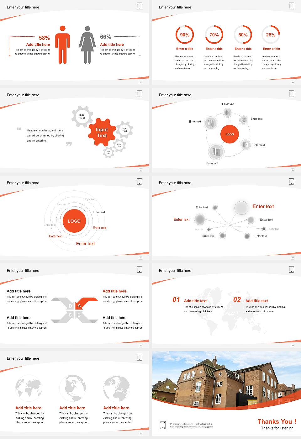 University College South Denmark Course/Courseware Creation PPT Template16:9 ratio PPT effect preview image4