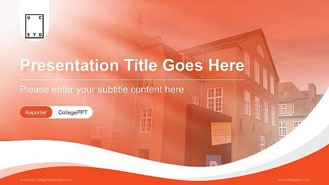 University College South Denmark Lecture Sharing and Networking Event PPT Template