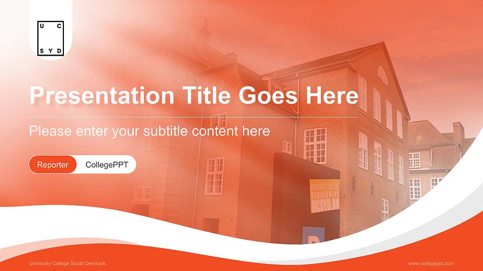 University College South Denmark Lecture Sharing and Networking Event PPT Template16:9 ratio PPT effect preview image