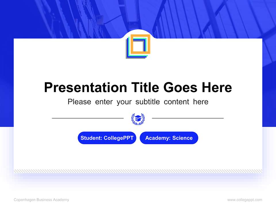 Copenhagen Business Academy National Scholarship Defense PPT Template4:3 ratio PPT effect preview image4