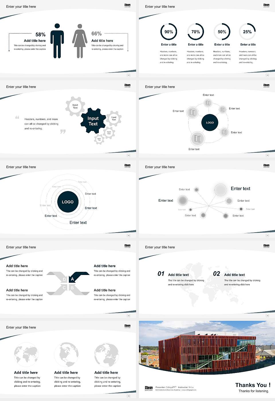 IBA International Business Academy Course/Courseware Creation PPT Template16:9 ratio PPT effect preview image4