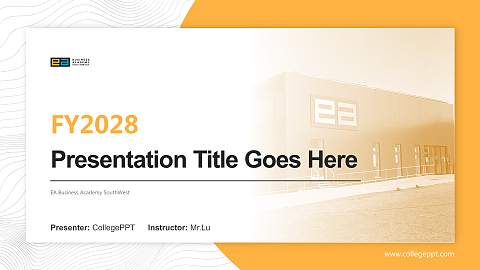 EA Business Academy SouthWest Academic Presentation/Research Findings Report PPT Template