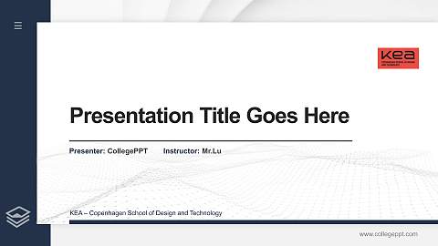 KEA – Copenhagen School of Design and Technology Thesis Proposal/Graduation Defense PPT Template