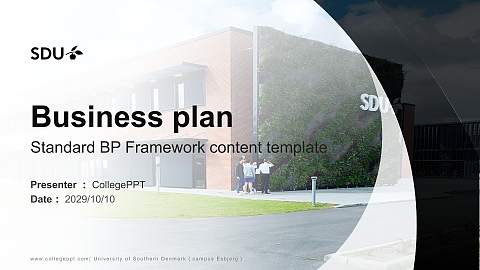 University of Southern Denmark（campus Esbjerg） Competition/Entrepreneurship Contest PPT Template
