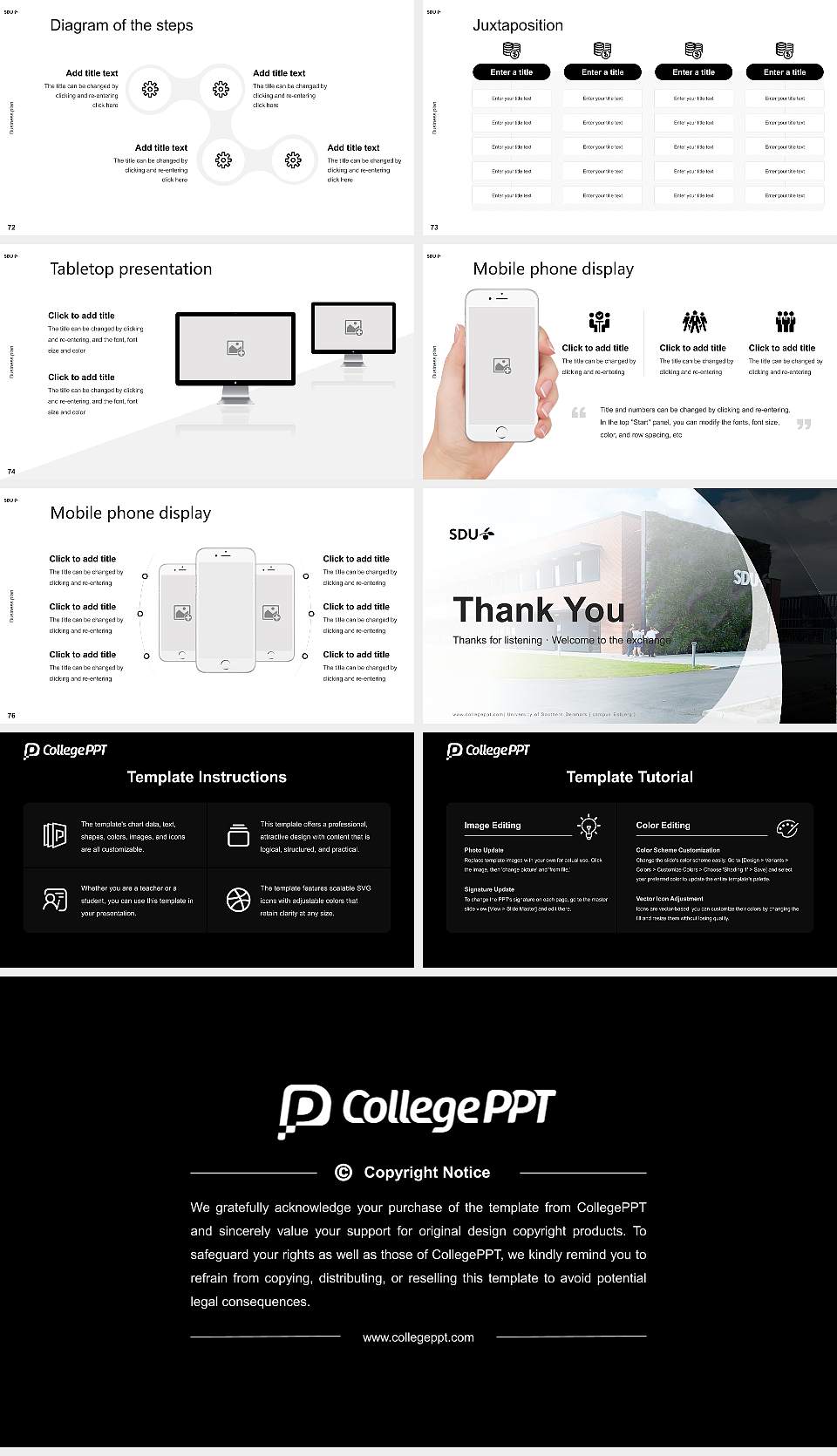University of Southern Denmark(campus Esbjerg) Competition/Entrepreneurship Contest PPT Template16:9 ratio PPT effect preview image9