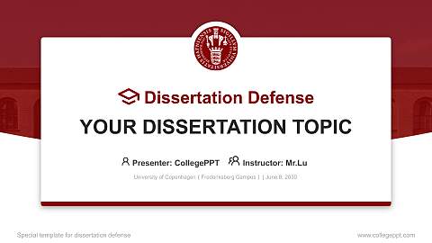 University of Copenhagen（Frederiksberg Campus） Graduation Thesis Defense PPT Template