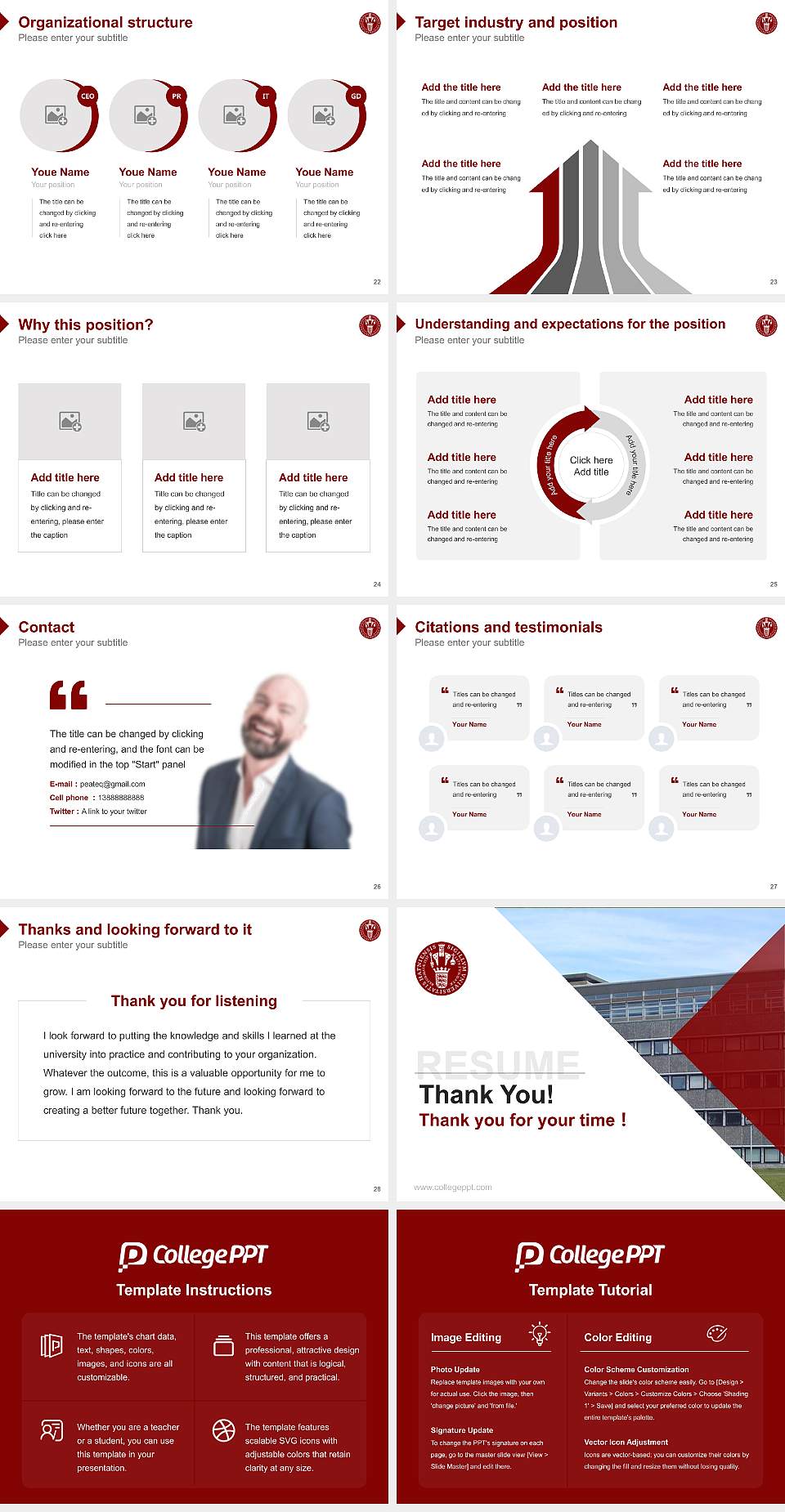 University of Copenhagen（North Campus） Resume PPT Template4:3 ratio PPT effect preview image4