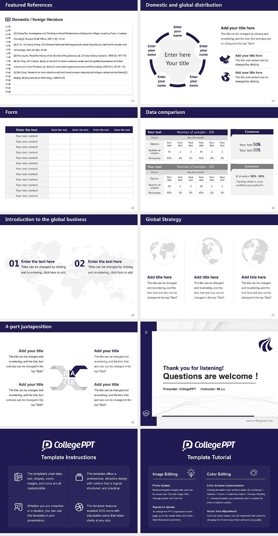 Aalborg University Thesis Proposal/Graduation Defense PPT Template4:3 ratio PPT effect preview image4