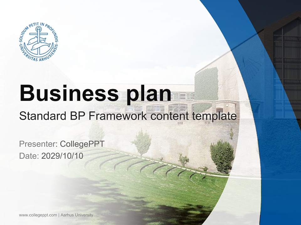 Aarhus University Competition/Entrepreneurship Contest PPT Template4:3 ratio PPT effect preview image9