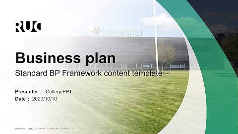 Roskilde University Competition/Entrepreneurship Contest PPT Template