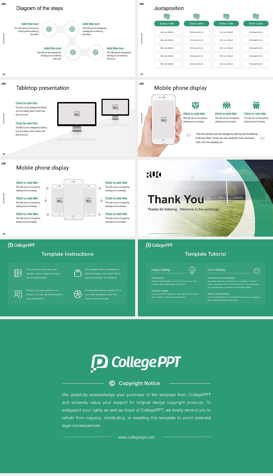 Roskilde University Competition/Entrepreneurship Contest PPT Template16:9 ratio PPT effect preview image9