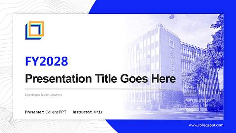Copenhagen Business Academy Academic Presentation/Research Findings Report PPT Template