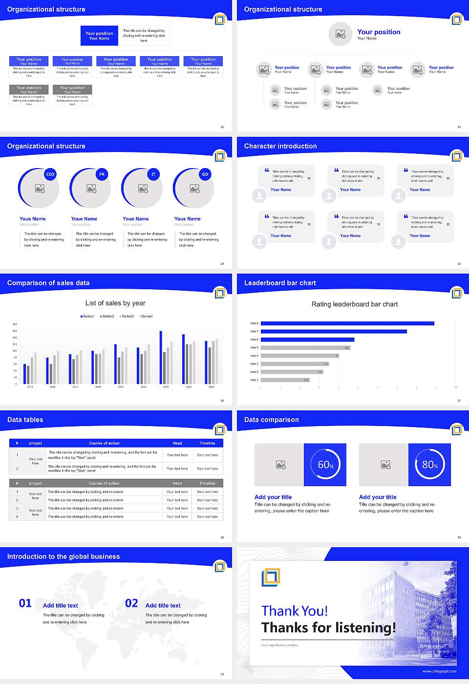 Copenhagen Business Academy Academic Presentation/Research Findings Report PPT Template16:9 ratio PPT effect preview image4