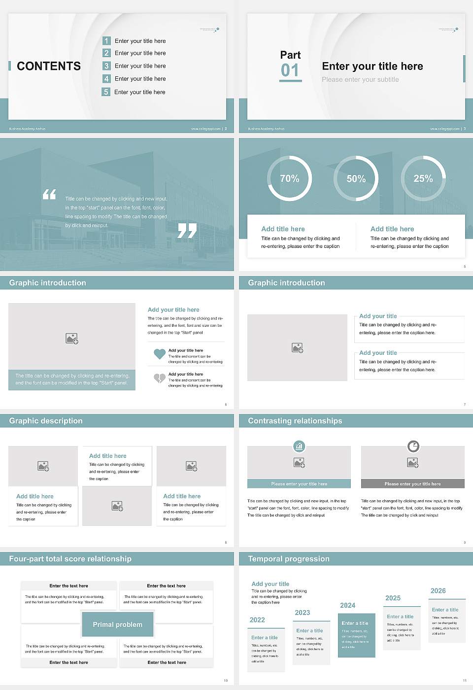 Business Academy Aarhus Thesis Proposal/Graduation Defense PPT Template16:9 ratio PPT effect preview image2
