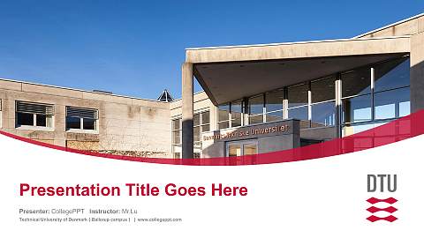 Technical University of Denmark（Ballerup campus） Course/Courseware Creation PPT Template