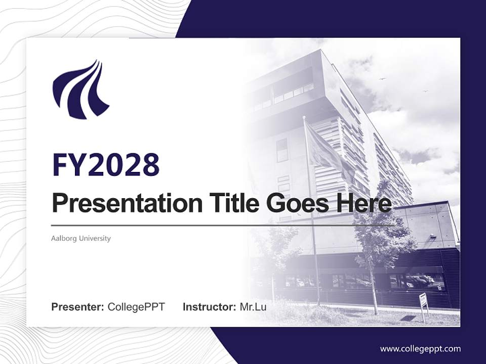 Aalborg University Academic Presentation/Research Findings Report PPT Template4:3 ratio PPT effect preview image5