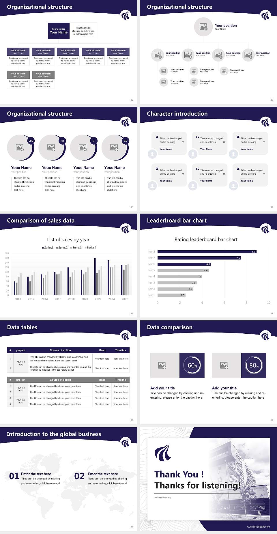 Aalborg University Academic Presentation/Research Findings Report PPT Template4:3 ratio PPT effect preview image4