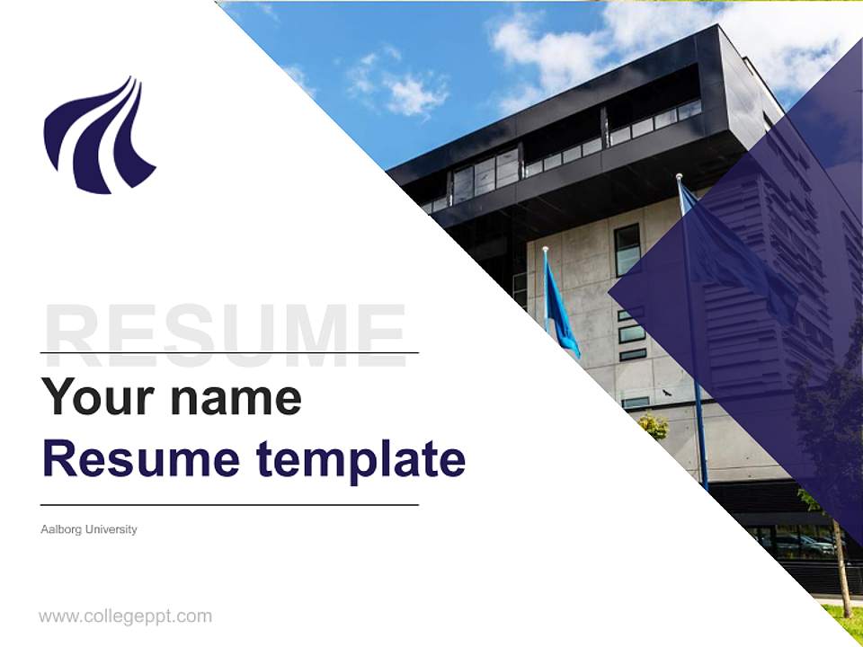 Aalborg University Resume PPT Template4:3 ratio PPT effect preview image5