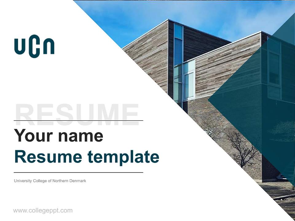 University College of Northern Denmark Resume PPT Template4:3 ratio PPT effect preview image5