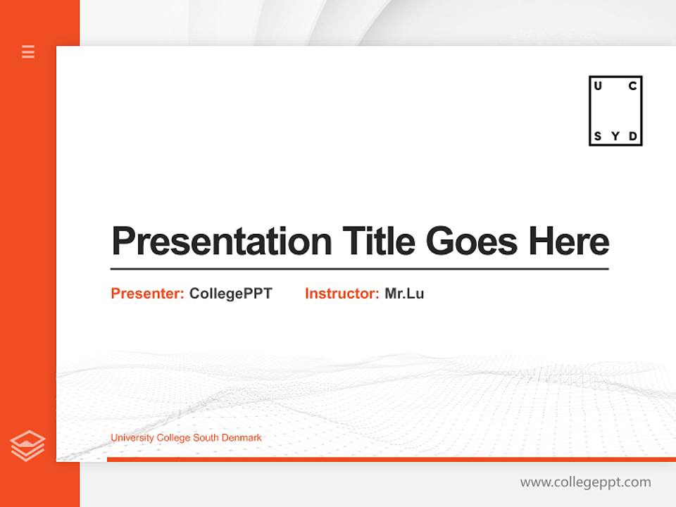 University College South Denmark Thesis Proposal/Graduation Defense PPT Template4:3 ratio PPT effect preview image5