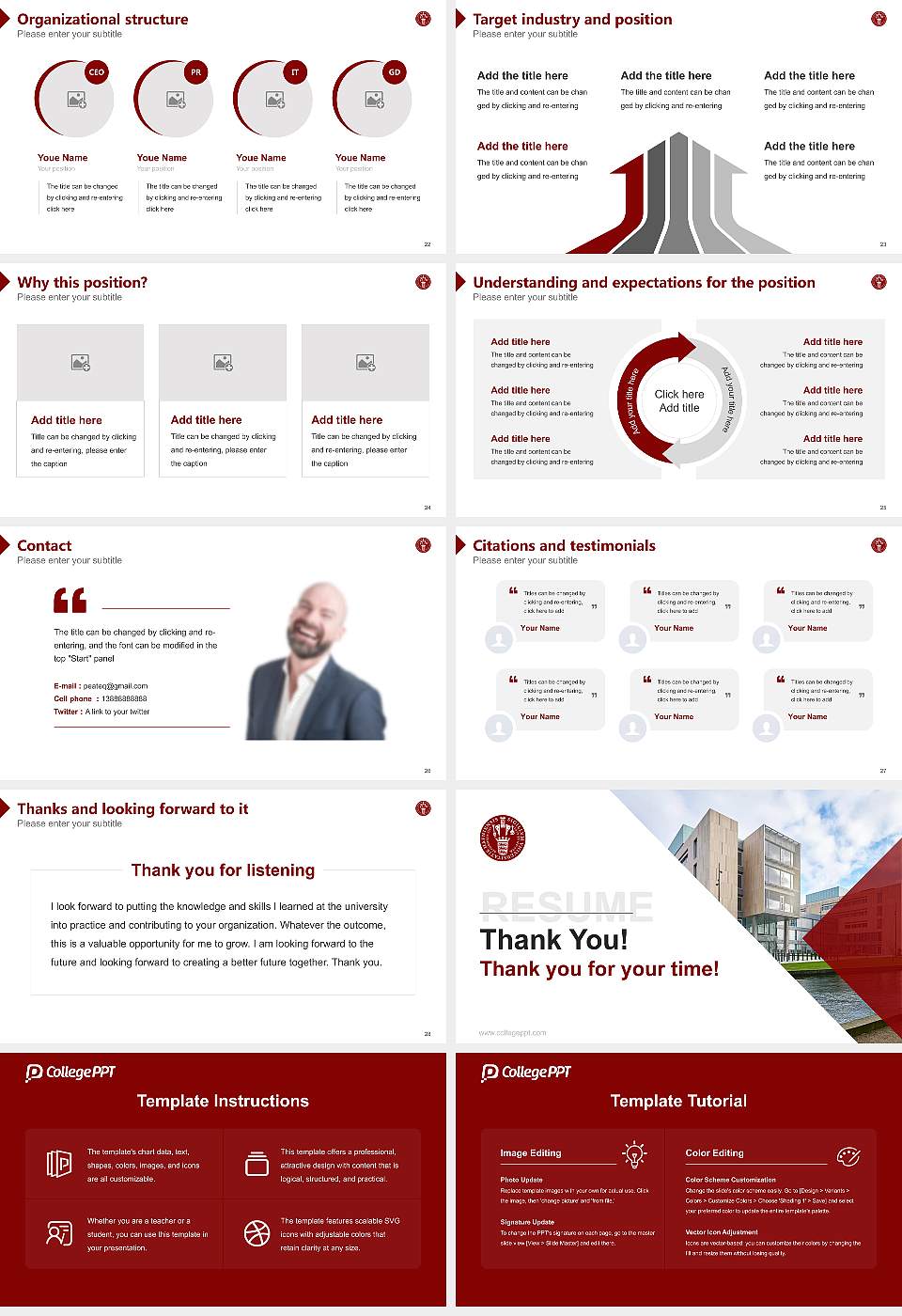 University of Copenhagen（South Campus） Resume PPT Template16:9 ratio PPT effect preview image4