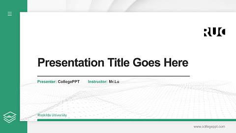 Roskilde University Thesis Proposal/Graduation Defense PPT Template