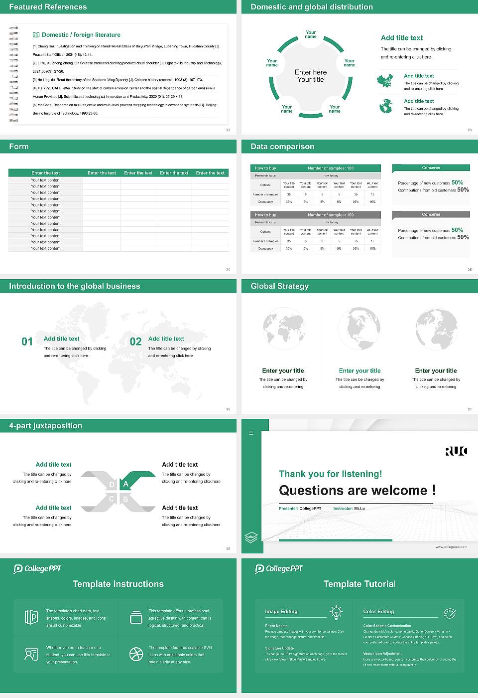 Roskilde University Thesis Proposal/Graduation Defense PPT Template16:9 ratio PPT effect preview image4