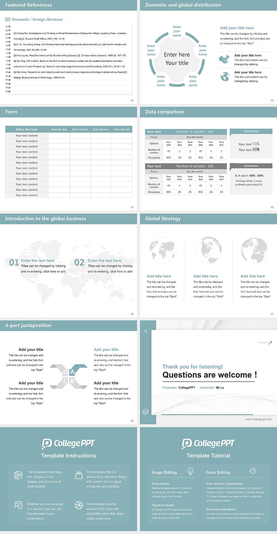 Business Academy Aarhus Thesis Proposal/Graduation Defense PPT Template4:3 ratio PPT effect preview image4