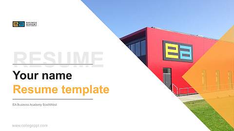 EA Business Academy SouthWest Resume PPT Template