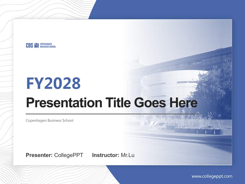 Copenhagen Business School Academic Presentation/Research Findings Report PPT Template4:3 ratio PPT effect preview image5