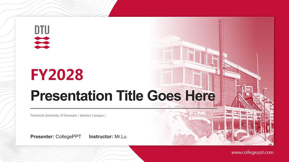 Technical University of Denmark（Sisimiut Campus） Academic Presentation/Research Findings Report PPT Template16:9 ratio PPT effect preview image