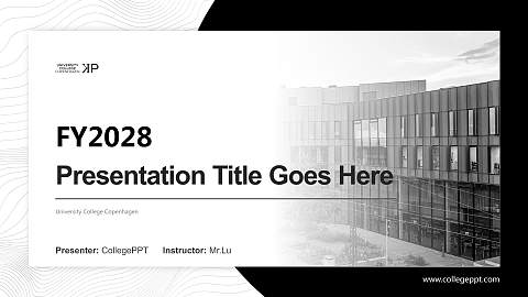 University College Copenhagen Academic Presentation/Research Findings Report PPT Template