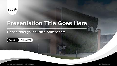 University of Southern Denmark（campus Esbjerg） Lecture Sharing and Networking Event PPT Template
