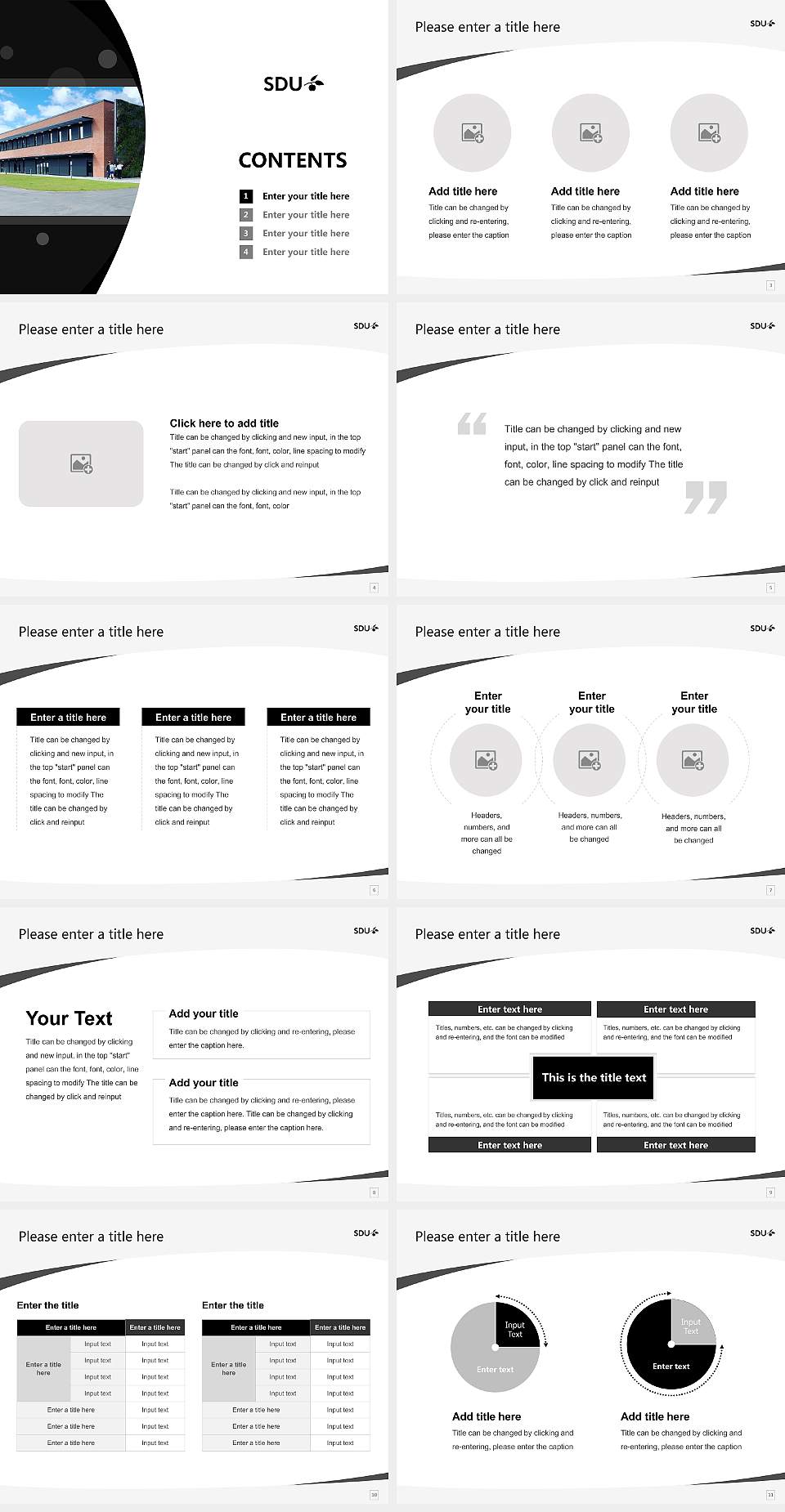 University of Southern Denmark（campus Esbjerg） Course/Courseware Creation PPT Template4:3 ratio PPT effect preview image2