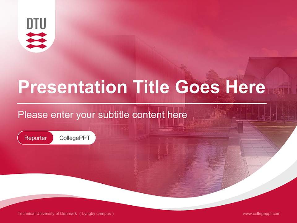 Technical University of Denmark （Lyngby campus） Lecture Sharing and Networking Event PPT Template4:3 ratio PPT effect preview image4