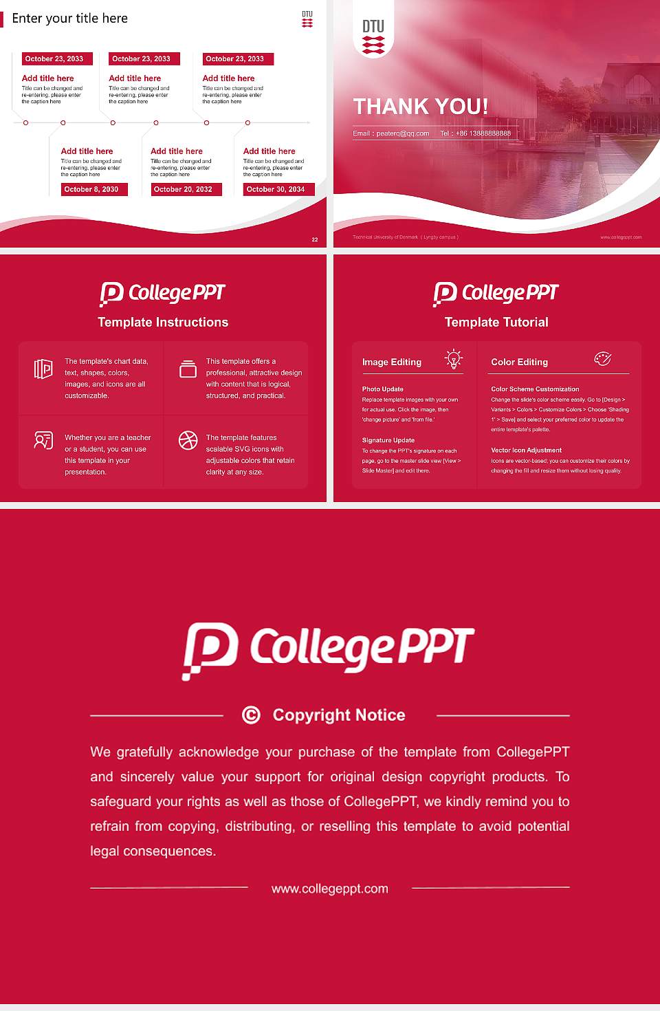 Technical University of Denmark （Lyngby campus） Lecture Sharing and Networking Event PPT Template4:3 ratio PPT effect preview image4