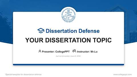 Aarhus University Graduation Thesis Defense PPT Template
