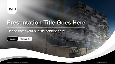 Danish School of Media and Journalism Lecture Sharing and Networking Event PPT Template