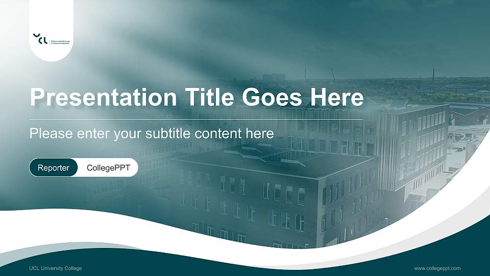 UCL University College Lecture Sharing and Networking Event PPT Template16:9 ratio PPT effect preview image