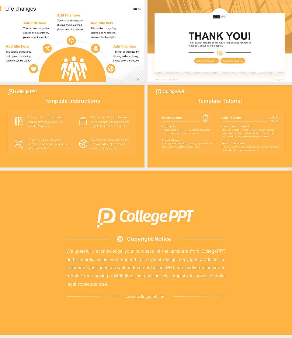 EA Business Academy SouthWest National Scholarship Defense PPT Template16:9 ratio PPT effect preview image4