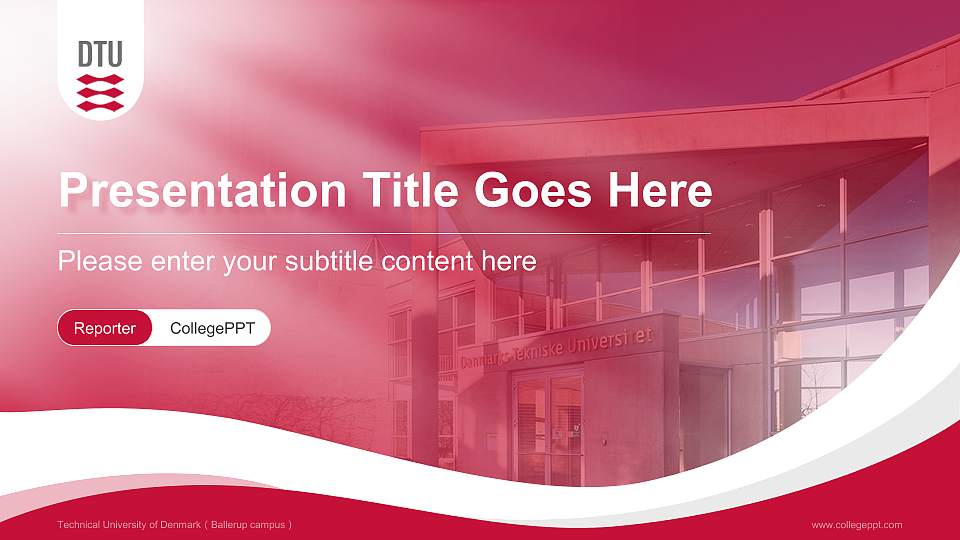 Technical University of Denmark（Ballerup campus） Lecture Sharing and Networking Event PPT Template16:9 ratio PPT effect preview image