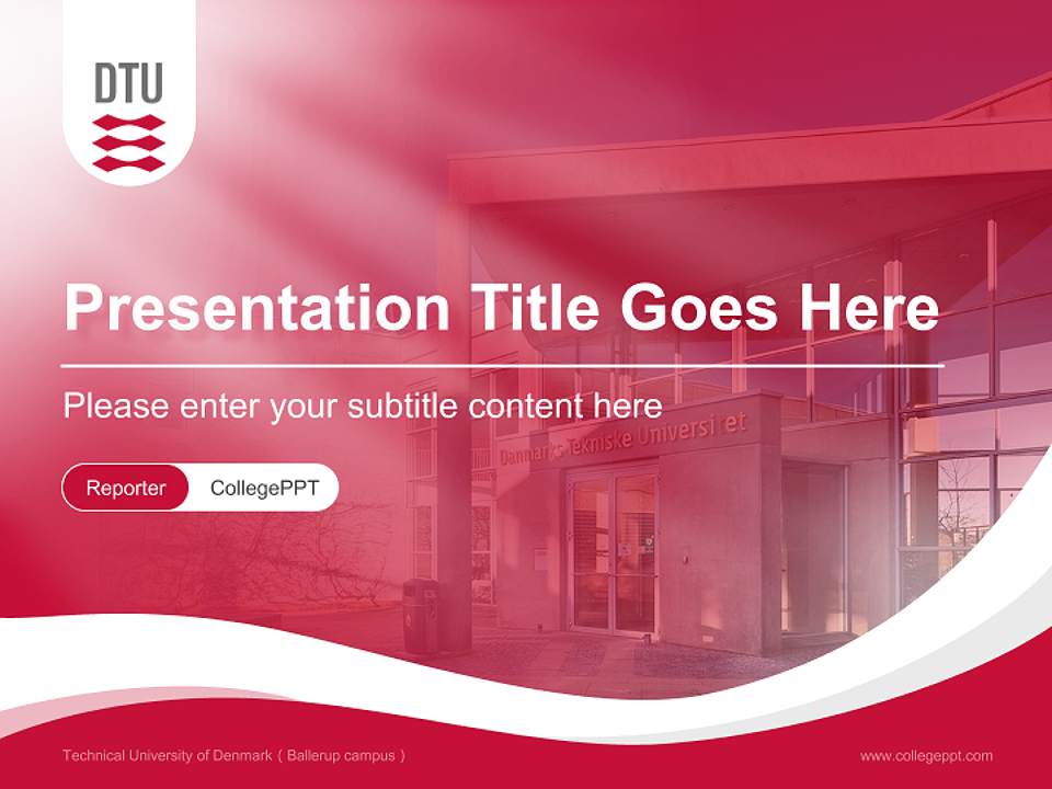 Technical University of Denmark（Ballerup campus） Lecture Sharing and Networking Event PPT Template4:3 ratio PPT effect preview image4