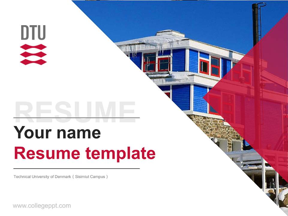 Technical University of Denmark（Sisimiut Campus） Resume PPT Template4:3 ratio PPT effect preview image5