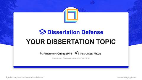 Copenhagen Business Academy Graduation Thesis Defense PPT Template