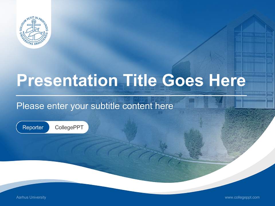 Aarhus University Lecture Sharing and Networking Event PPT Template4:3 ratio PPT effect preview image4